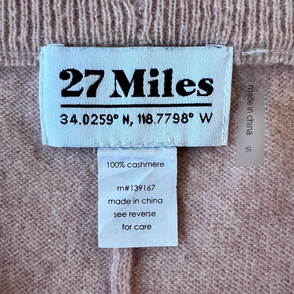 27 Miles Malibu 100% Cashmere Drawstring Shorts - Picture 8 of 9